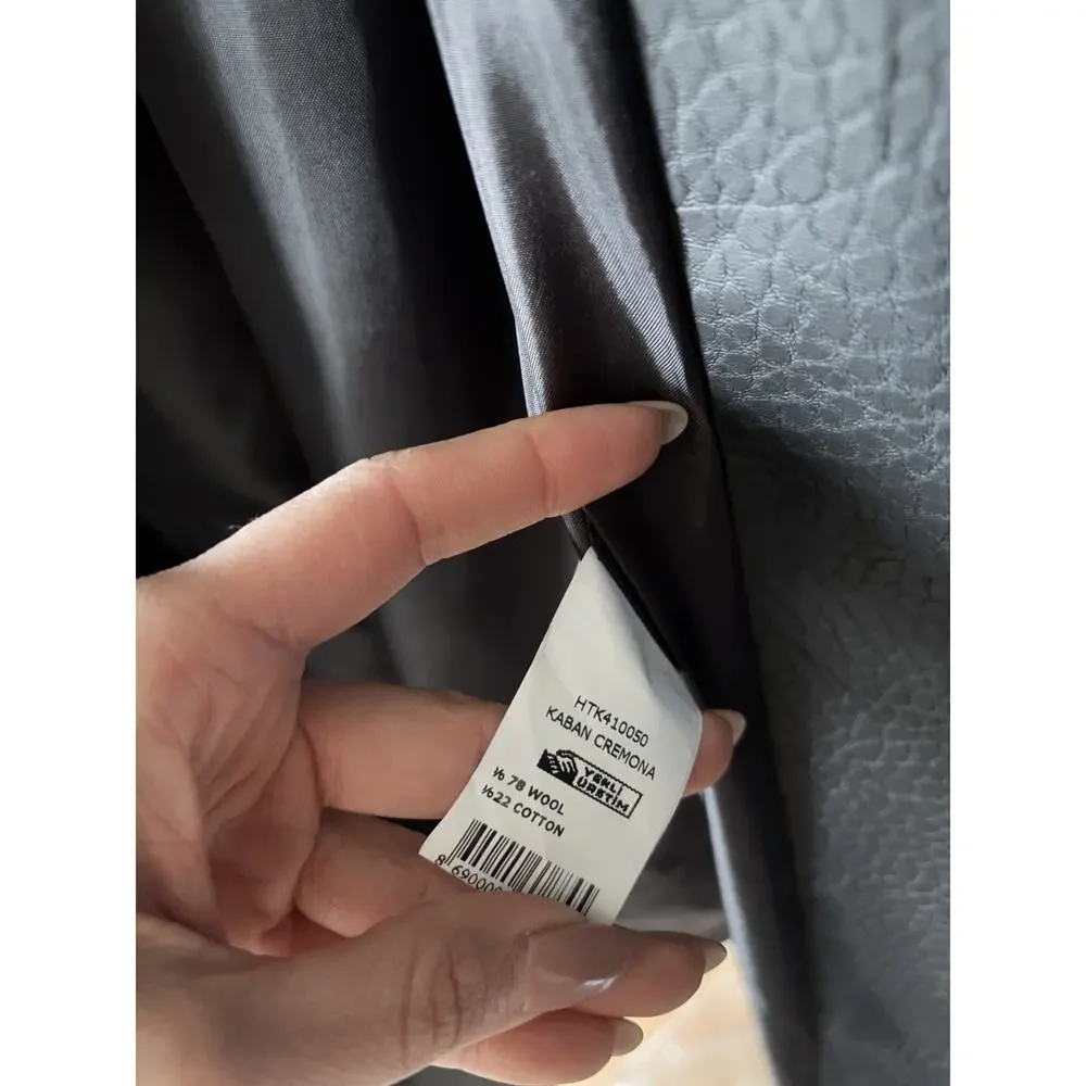 Black Faux Leather Trench Coat Women Long Belted Classic Jacket Stylish Outerwea - Picture 9 of 10